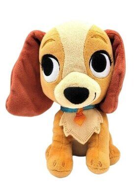 Disney Lady & The Tramp Plush Dog Toy 8.5" Stuffed Animal Lady Furrytale Friends